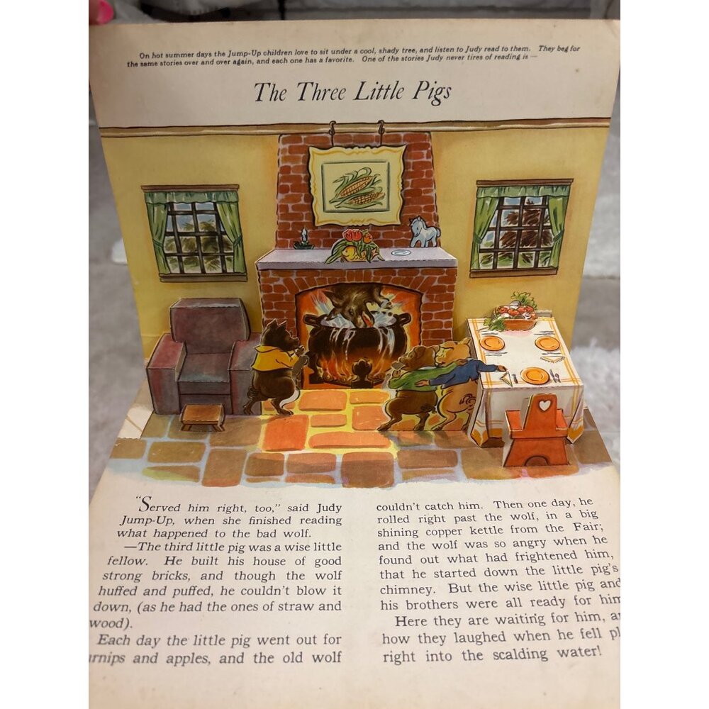 Vintage 1942 Jolly Jump-Ups Pop-Up Book Nursery StoriesMcLoughlin Bros Pop-Ups - Picture 9 of 14